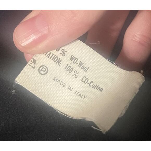 Gianni Versace Vtg 80s Women's 10 Navy Wool Pockets Veck Oversized Jacket EUC - Picture 4 of 5